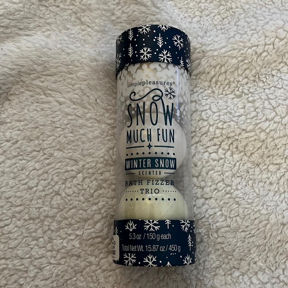 Winter Snow Scented Bath Fizzer Trio